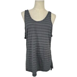 Athleta Striped Racerback Tank Top Athletic Workout Gym Athleisure Women Med